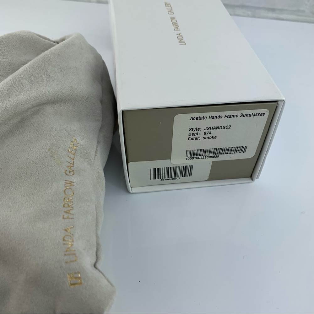 Linda Farrow X Jeremy Scott Hand Clear Brown Sunglasses - Picture 5 of 5